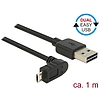 Delock Kábel, EASY-USB 2.0-s A-típusú csatlakozódugó  EASY-USB 2.0-s Micro-B típusú csatlakozódugó, (83848)