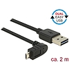 Delock Kábel, EASY-USB 2.0-s A-típusú csatlakozódugó  EASY-USB 2.0-s Micro-B típusú csatlakozódugó, (83856)