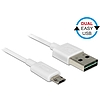 Delock Kábel, EASY-USB 2.0-s A-típusú csatlakozódugó  EASY-USB 2.0-s Micro-B típusú csatlakozódugó, (84805)