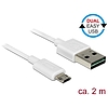 Delock Kábel, EASY-USB 2.0-s A-típusú csatlakozódugó  EASY-USB 2.0-s Micro-B típusú csatlakozódugó, (84808)