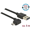 Delock Kábel, EASY-USB 2.0-s A-típusú csatlakozódugó  EASY-USB 2.0-s Micro-B típusú csatlakozódugó, (85562)