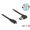 Delock Kábel, EASY-USB 2.0-s A- típusú csatlakozódugó, ívelt bal / jobb  EASY-USB 2.0-s B-típusú cs (85165)