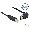 Delock Kábel EASY-USB 2.0-s A típusú csatlakozódugó, ívelt felfelé / lefelé  USB 2.0-s B-típusú csa (83541)