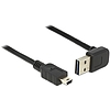 Delock Kábel EASY-USB 2.0-s A típusú csatlakozódugó, ívelt felfelé / lefelé  USB 2.0-s Mini-B-típus (83543)