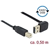 Delock Kábel EASY-USB 2.0-s A típusú csatlakozódugó, ívelt felfelé / lefelé  USB 2.0-s B-típusú csa (85183)