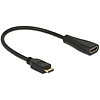 Delock kábel Gyors-sebességű HDMI Ethernettel Mini-C apa véggel  A anya (65650)