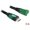 Delock Kábel High Speed HDMI típusú Ethernet HDMI A dugós  HDMI A dugós derékszögű 4K 3 m (82953)