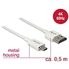 Delock Kábel Nagysebességű HDMI Ethernettel - HDMI-A-csatlakozódugó  HDMI Micro-D-csatlakozódugó, 3 (85148)