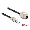 Delock Kábel RJ45 dugasz terepen szerelhető Keystone Module RJ45 aljzathoz Cat.6A 25 cm (87203)