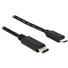 Delock Kábel USB C típus 2.0 dugó  USB 2.0 Micro-B típusú dugó 1 m fekete (83602)