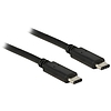 Delock Kábel USB Type-C 2.0 dugó  USB Type-C 2.0 dugó 0,5 m fekete (83672)