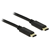 Delock Kábel USB Type-C 2.0 dugó  USB Type-C 2.0 dugó 2,0 m fekete (83332)