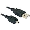 Delock kamera kábel USB-B mini 4 tűs - USB-A 1,5 m apa-apa (82113)