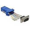 Delock Kék Sub-D 9-tűs apa RJ45 anya összekötő adapter (66167)