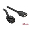 Delock Keystone modul, HDMI-csatlakozóhüvely 250  HDMI-csatlakozóhüvely, kábellel fekete (86854)