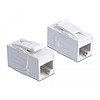 Delock Keystone modul, RJ45-aljzat  RJ45-aljzat, Cat.6A UTP, fehér (86299)