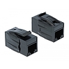 Delock Keystone modul, RJ45-aljzat  RJ45-aljzat, Cat.6A UTP, fekete (86298)