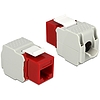 Delock Keystone Module RJ45 female  LSA Cat.6 UTP red (86344)