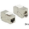 Delock Keystone Module RJ45 jack LSA Cat.6A STP kompakt 24 darab (86479)