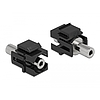 Delock Keystone Module sztereo jack anya 3,5 mm 3 tűs - sztereo jack anya 3,5 mm 3 tűs, fekete (86859)