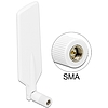 Delock LTE WLAN Dual Band Antenna SMA 1 ~ 4 dBi omnidirectional rotatable with flexible joint white (12430)