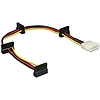 Delock Molex-tápkábel 4 tus csatlakozódugóval  4 x 15 tus SATA-csatlakozóhüvely, 40 cm (60142)