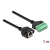 Delock RJ45 kábel Cat.6 anya - Terminal Block Adapter beépíthető, 1 m hosszú, 2 részes (66055)