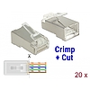 Delock RJ45 krimpelő és vágó (apa) Cat.6 STP 20 darab (86454)