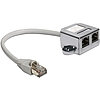 Delock RJ45 Port duplázó 1 x RJ45 dugó  2 x RJ45 jack (2 x Ethernet) (65177)