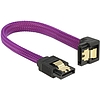 Delock SATA cable 6 Gb/s 10 cm down / straight metal purple Premium (83693)