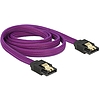 Delock SATA cable 6 Gb/s 100 cm straight / straight metal purple Premium (83692)