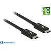 Delock Thunderbolt 3 (40 Gb/s) USB-C kábel, csatlakozódugó  csatlakozódugó, passzív, 0,5 m, 5 A, (84844)