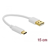 Delock Töltokábel USB A - USB Type-C csatlakozó végekkel 15 cm (85355)