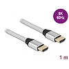 Delock Ultra nagy sebességű HDMI kábel 48 Gbps 8K 60 Hz ezüst 1 m tanúsítvánnyal (85366)