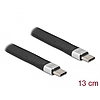 Delock USB 2.0 FPC lapos csík kábel USB Type-C - USB Type-C 13 cm PD 5 A E-Marker (86940)