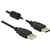 Delock USB 2.0-s kábel A-típusú csatlakozódugóval  USB 2.0-s, A-típusú csatlakozódugóval, 0,5 m, fe (84888)