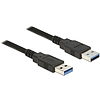 Delock USB 3.0-s kábel A-típusú csatlakozódugóval  USB 3.0-s, A-típusú csatlakozódugóval, 1,0 m, fe (85060)