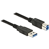 Delock USB 3.0-s kábel A-típusú csatlakozódugóval  USB 3.0-s, B-típusú csatlakozódugóval, 1,0 m, fe (85066)