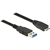 Delock USB 3.0-s kábel A-típusú csatlakozódugóval  USB 3.0-s, Micro-B-típusú csatlakozódugóval, 0,5 (85071)