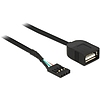 Delock USB kábel tűfejes anya  USB 2.0 A-típusú anya 40 cm (83825)