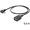 Delock USB mini apa forgatott  USB 2.0-A anya OTG kábel, 50 cm (83356)