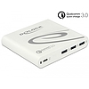 Delock USB tölto 1 db USB Type-C PD 85 W + 3 x USB A-típusú Qualcomm Quick Charge 3.0 (41432)