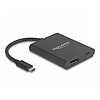 Delock USB Type-C adapter DisplayPort (DP Alt mód) 8K-hoz HDR és 60 W tápellátással (64202)