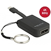 Delock USB Type-C adapter DisplayPort-hoz (DP Alt Mode) 4K 60 Hz - kulcstartón (63940)