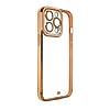 Fashion Case tok Samsung Galaxy A12 5G Gold Frame Gel Cover Gold készülékhez