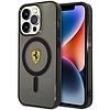 Ferrari FEHMP14LUKK iPhone 14 Pro 6.1" fekete/fekete keménytokos áttetsző táska