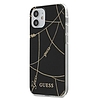 Guess GUHCP12SPCUCHBK iPhone 12 mini 5.4" fekete/fekete keménytokos Gold Chain Collection