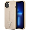 Guess GUHCP14SPSATLE iPhone 14 6.1" bézs/bézs keménytokos SaffianoTriangle logó