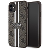 Guess GUHMN61P4RPSW iPhone 11 / Xr barna/barna kemény tok, 4G nyomtatott csíkos MagSafe