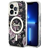 Guess GUHMP14LHCFWSK iPhone 14 Pro 6.1" fekete/fekete keménytok Flower MagSafe